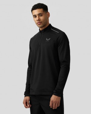 Castore Apex Aeromesh Quarter Zip μαυρα | 639VJPUAQ