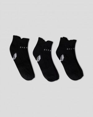 Castore Cushioned Ankle Socks 3 Pack μαυρα | 087PQKJWR
