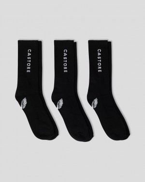 Castore Cushioned Crew Socks 3 Pack μαυρα | 980JKYRFU