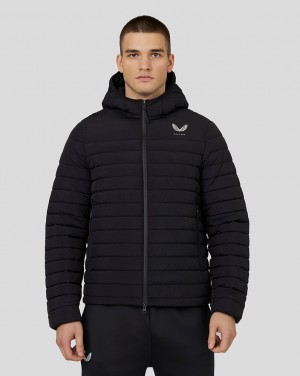 Castore Hooded Puffer Jacket μαυρα | 367SOZTCY