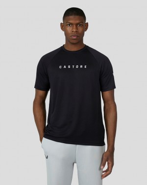 Castore Short Sleeve Raglan T-Shirt μαυρα | 709CYHAWJ